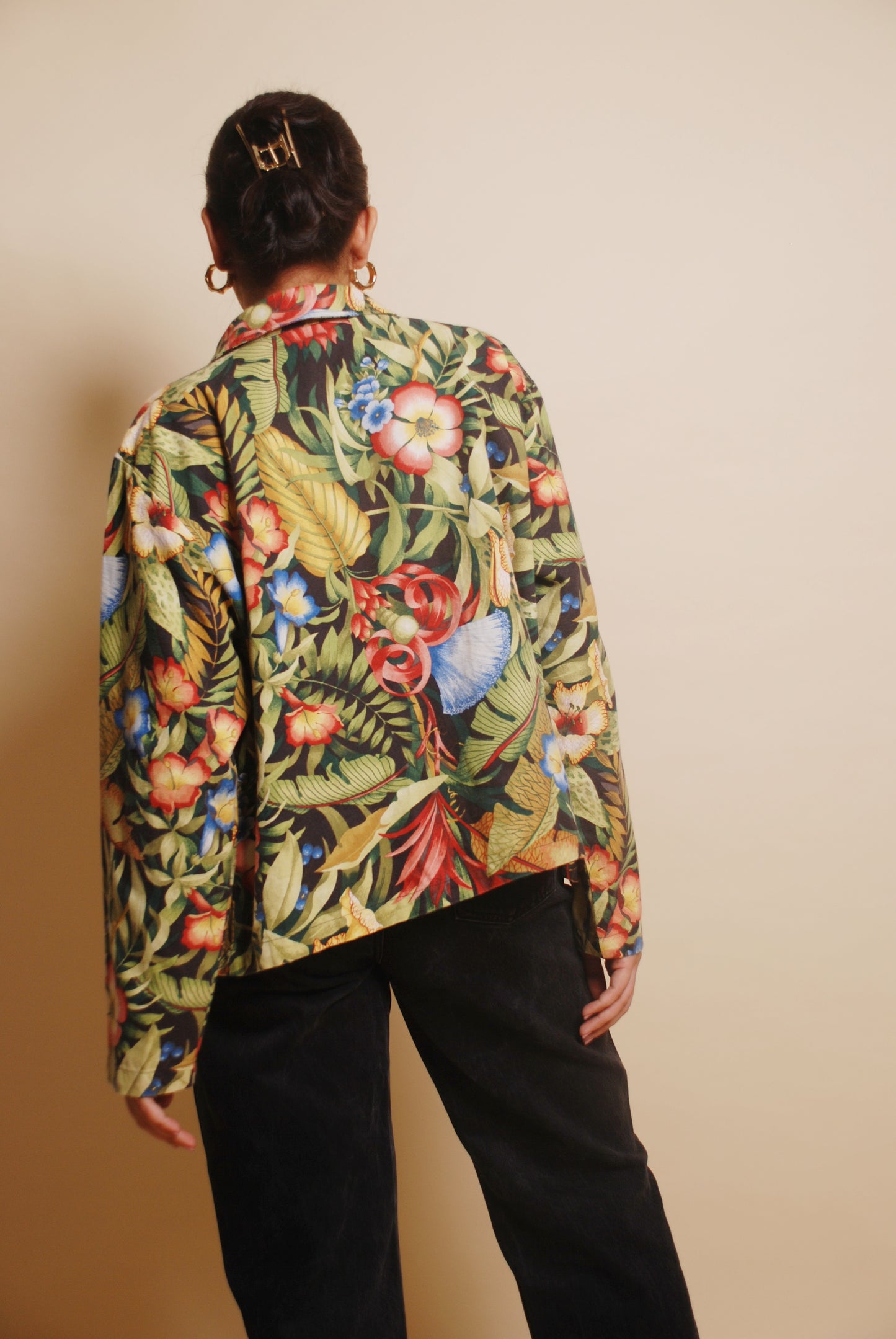 Multicolour tropical print shirt