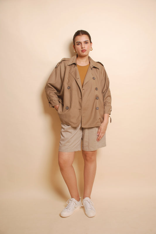 Khaki cropped jacket