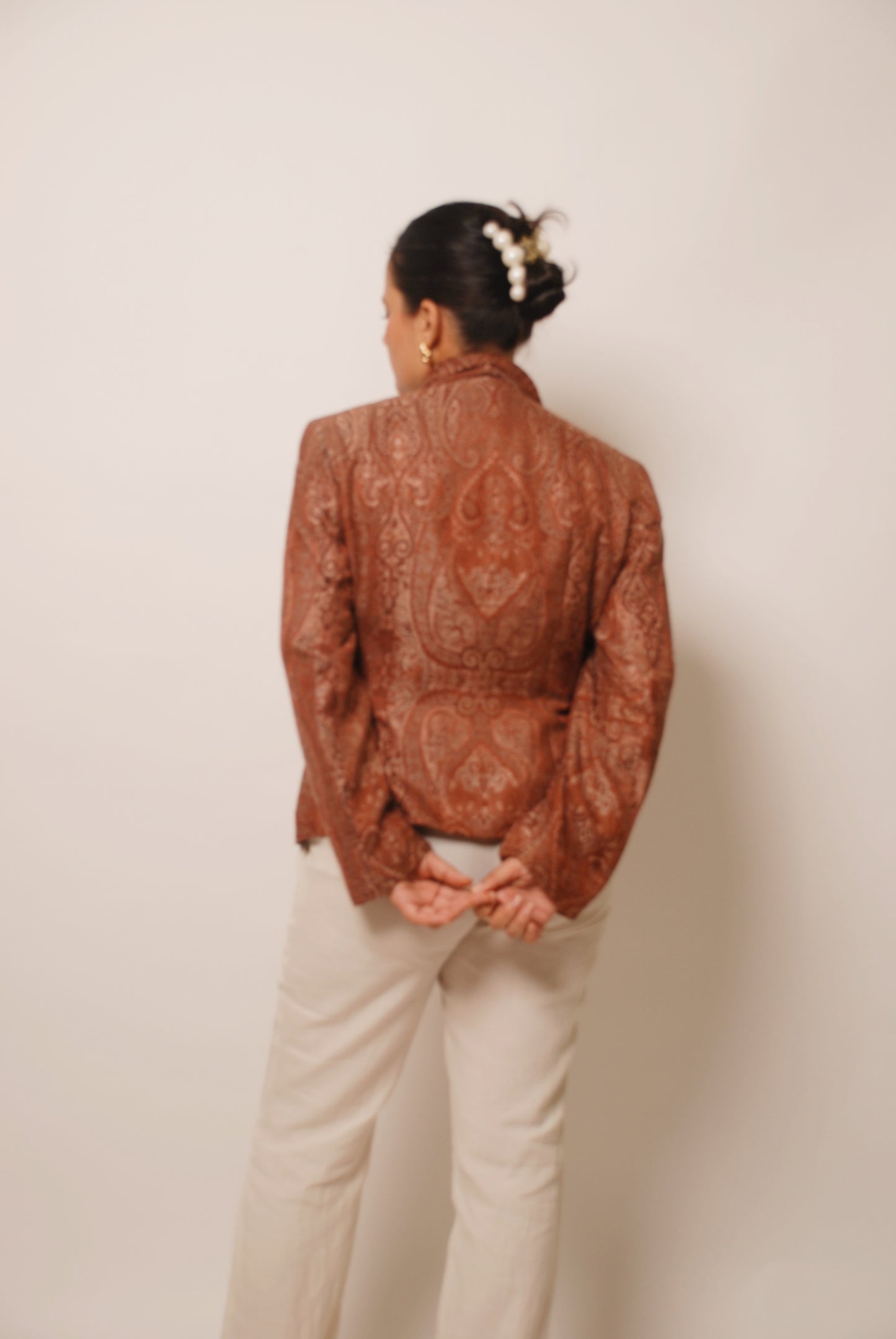 Vintage brown self work blazer