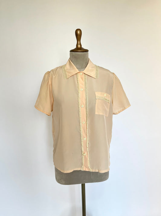 Sheer baby pink shirt