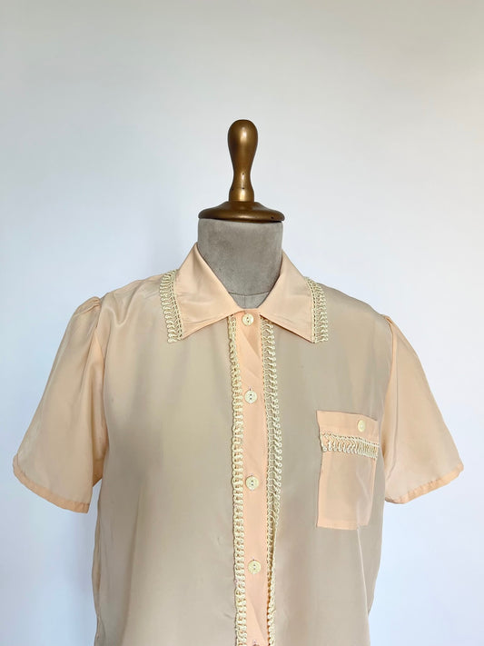 Sheer baby pink shirt