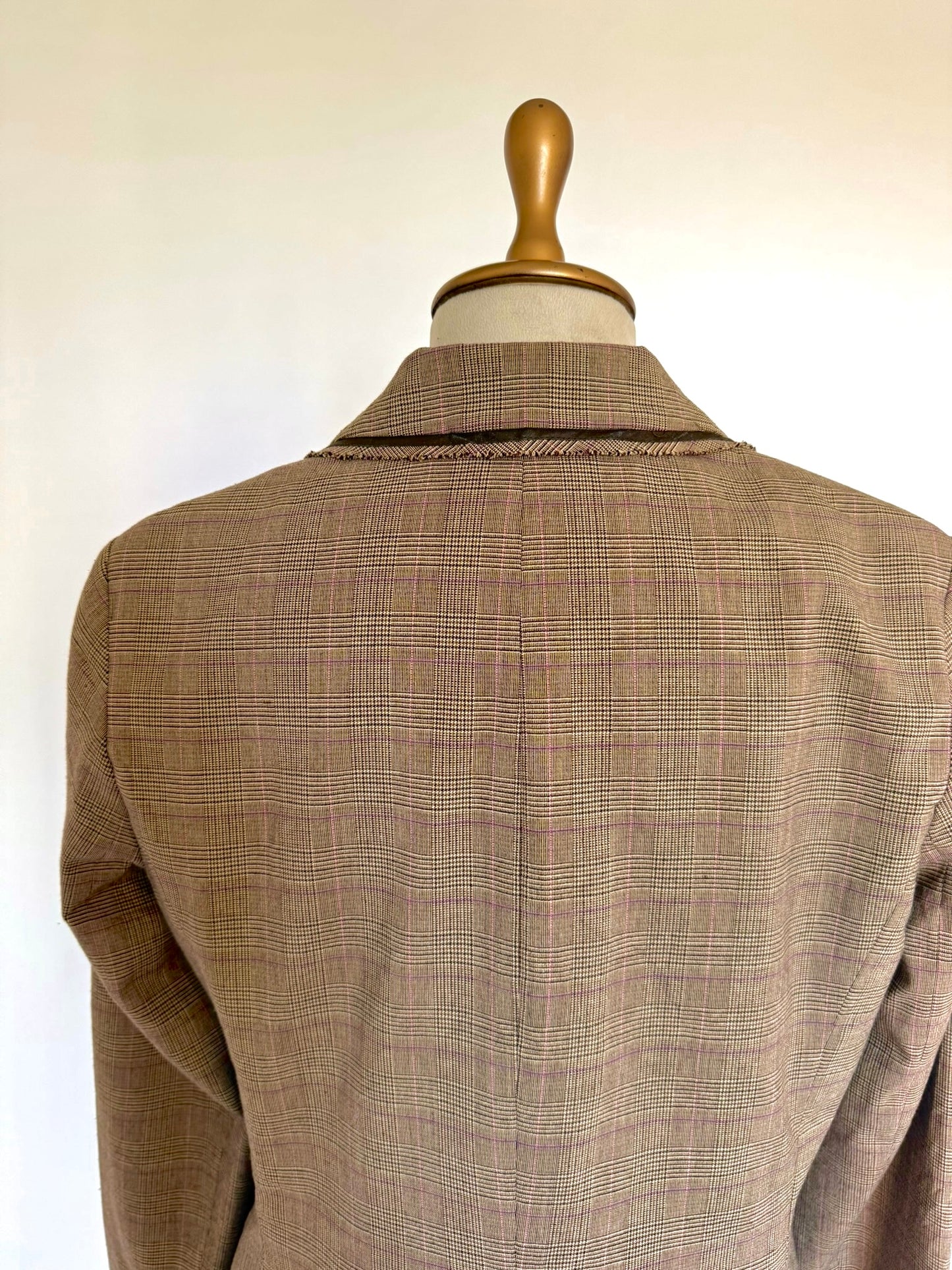 Brown classic plaid blazer