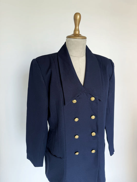 Navy blue double breasted blazer