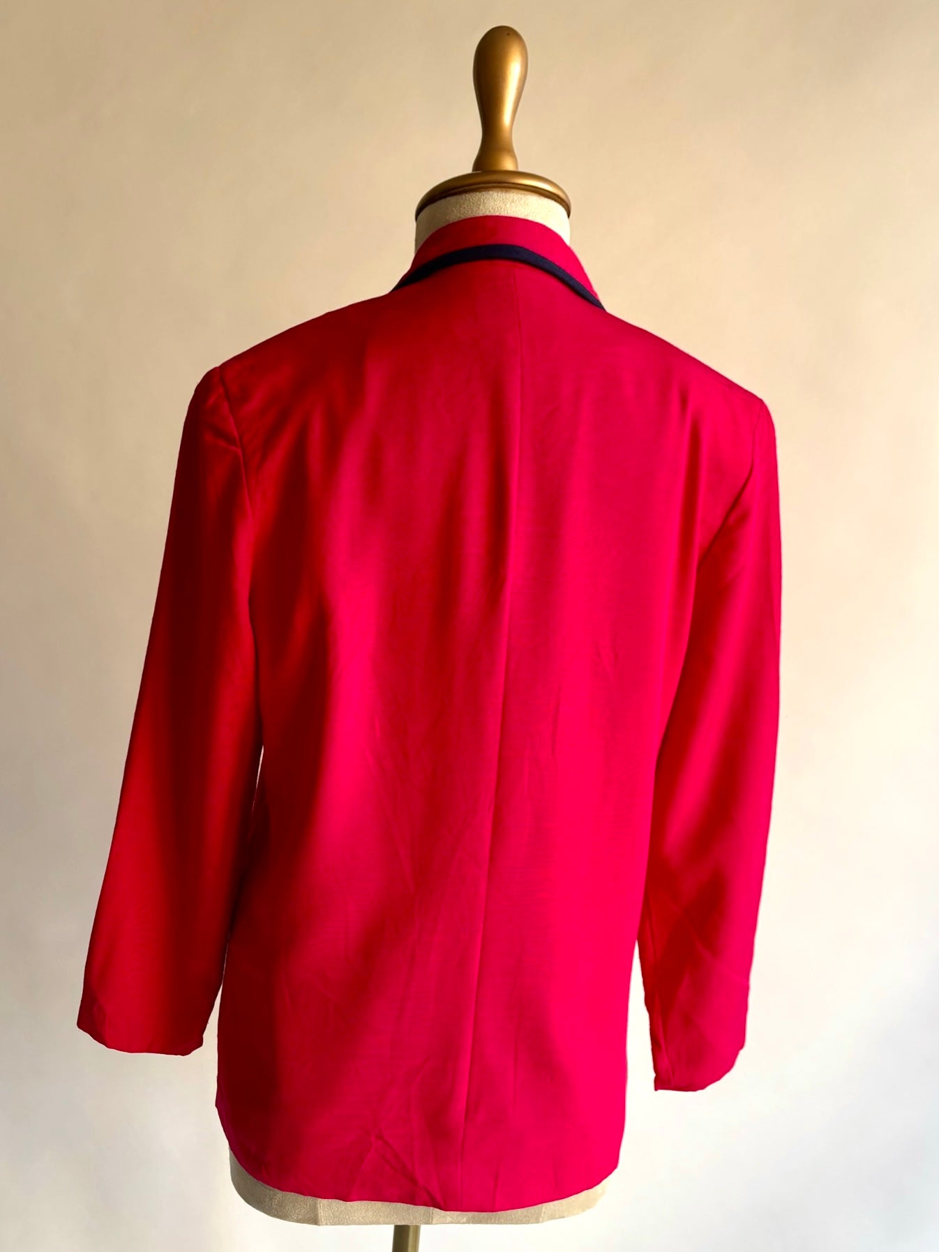 Vintage pink piped blazer