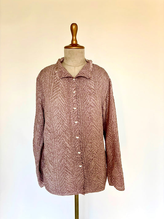 Vintage dusty pink popcorn shirt