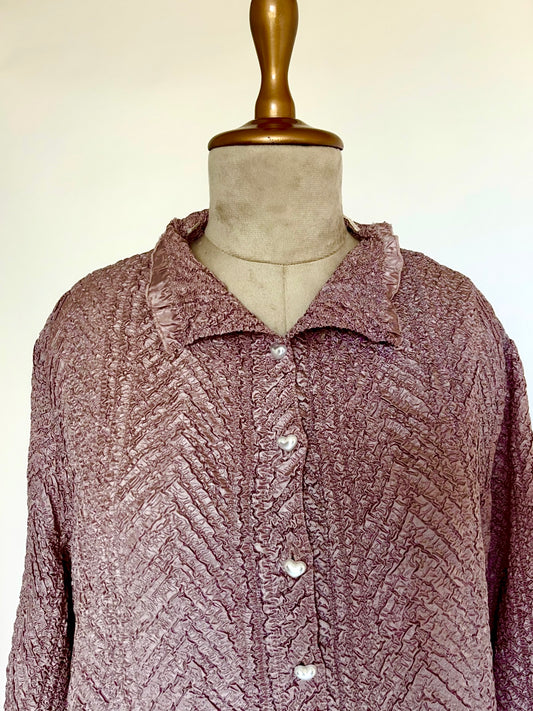 Vintage dusty pink popcorn shirt