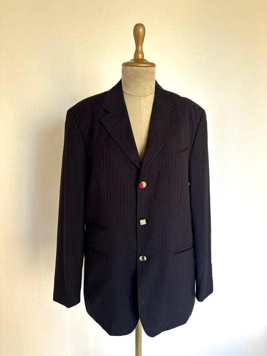 Navy blue striped blazer