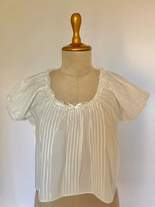 Vintage white milkmaid top