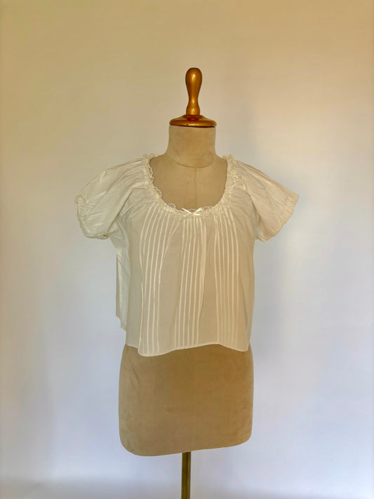 Vintage white milkmaid top