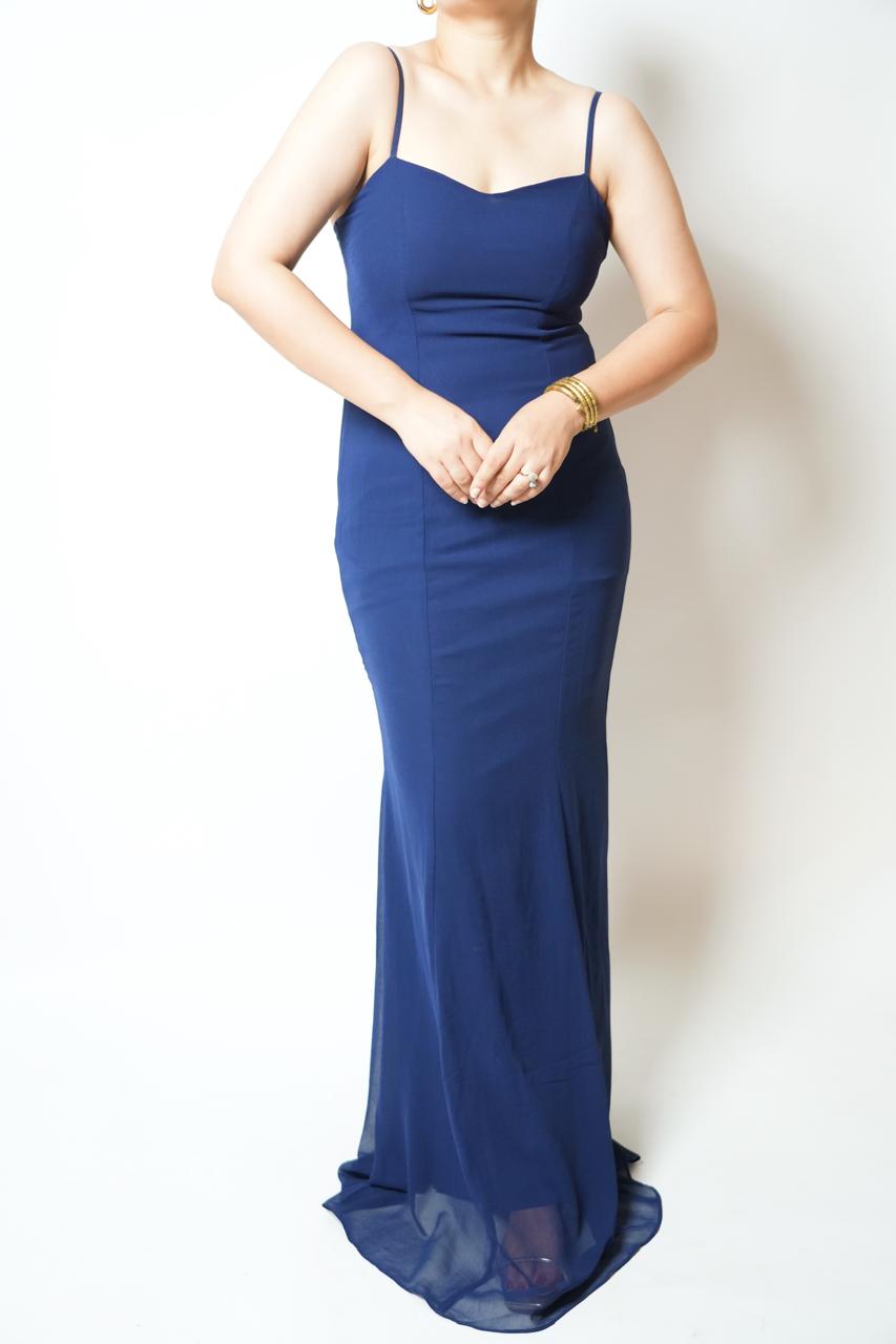 Midnight blue maxi dress