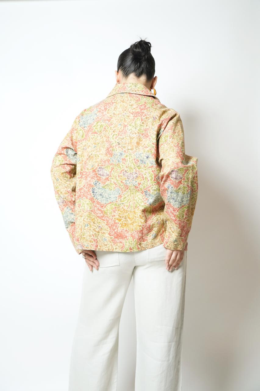 Vintage 90s multicolour printed shacket