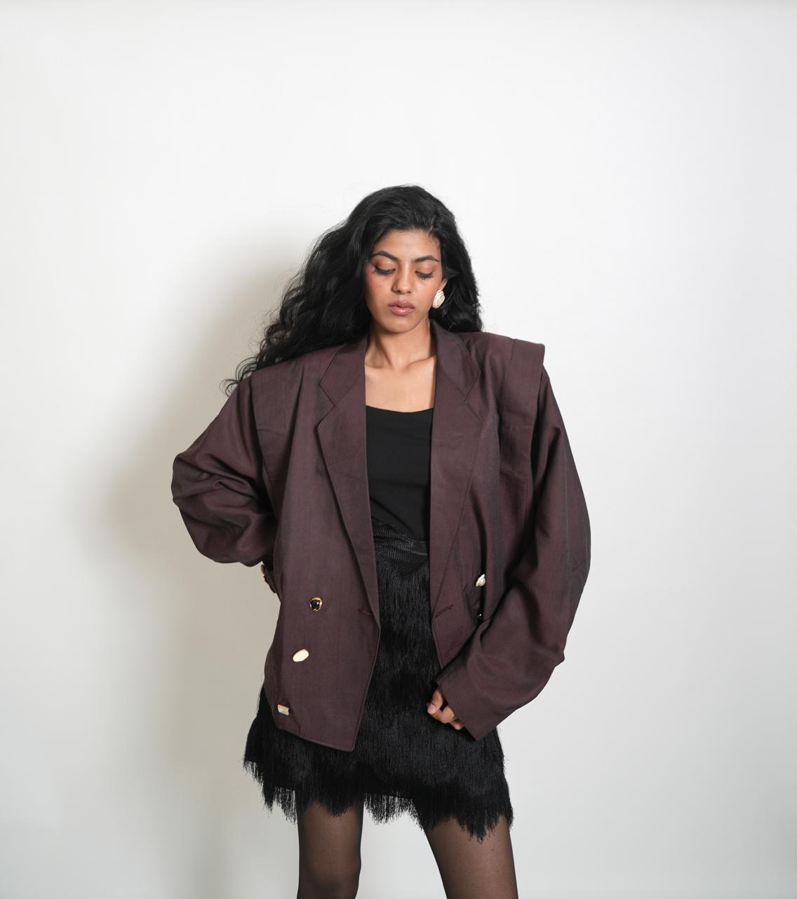 Vintage reworked maroon blazer