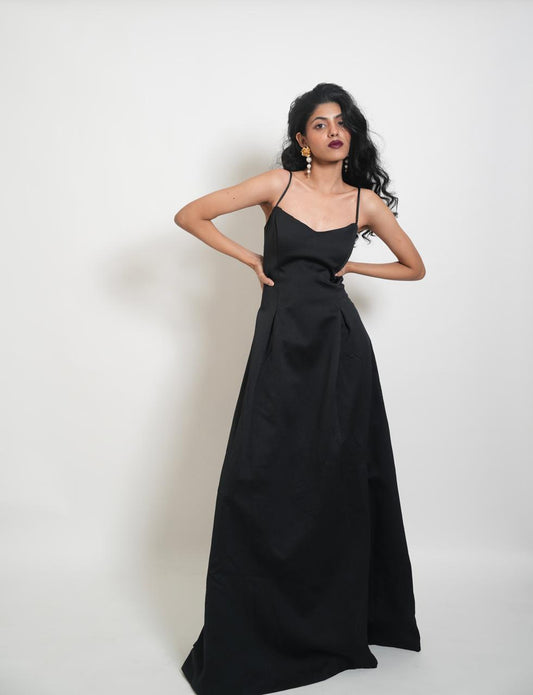 Vintage 90s black maxi dress