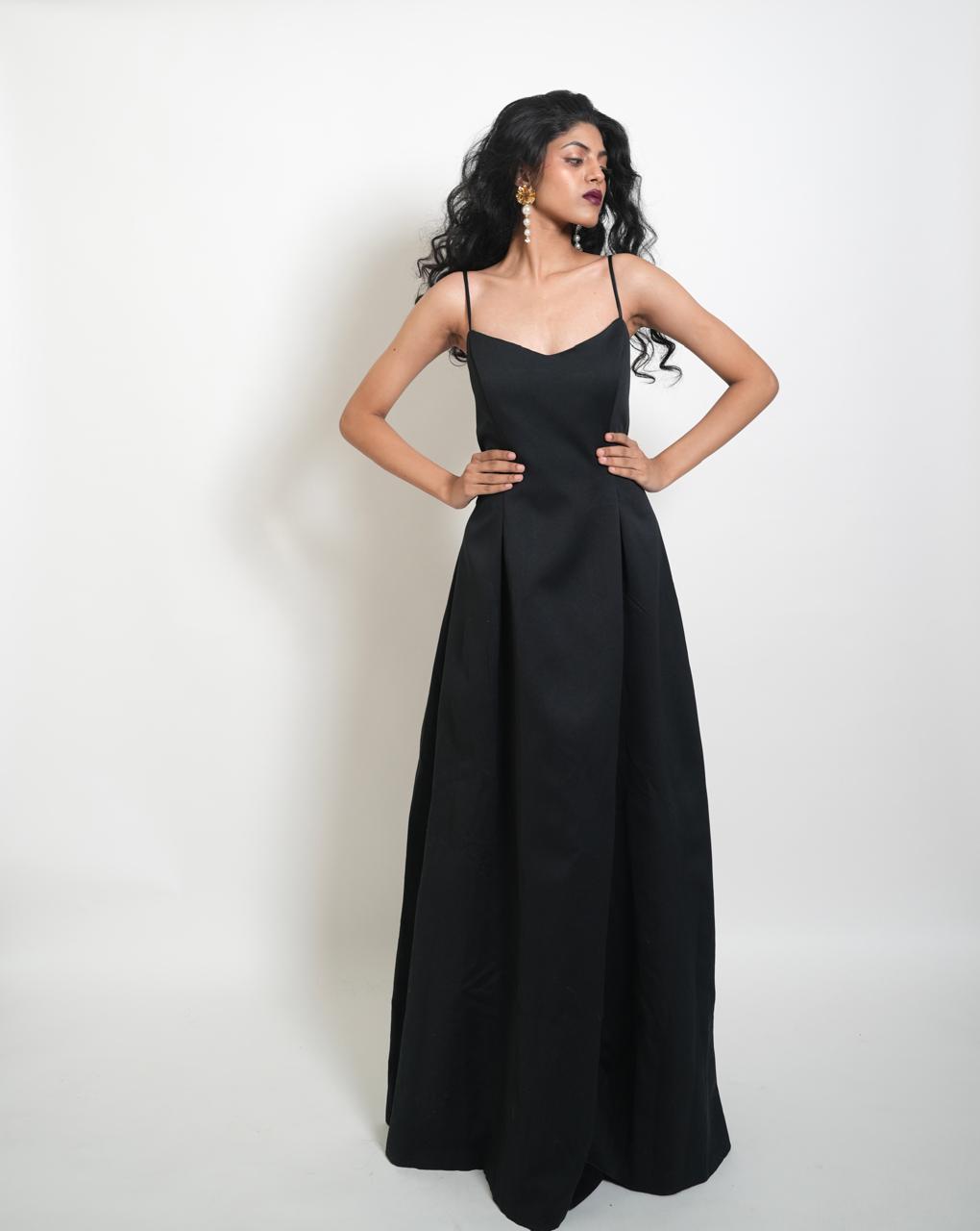 Vintage 90s black maxi dress