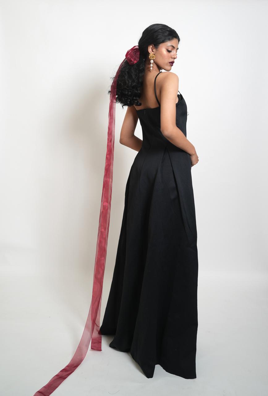 Vintage 90s black maxi dress