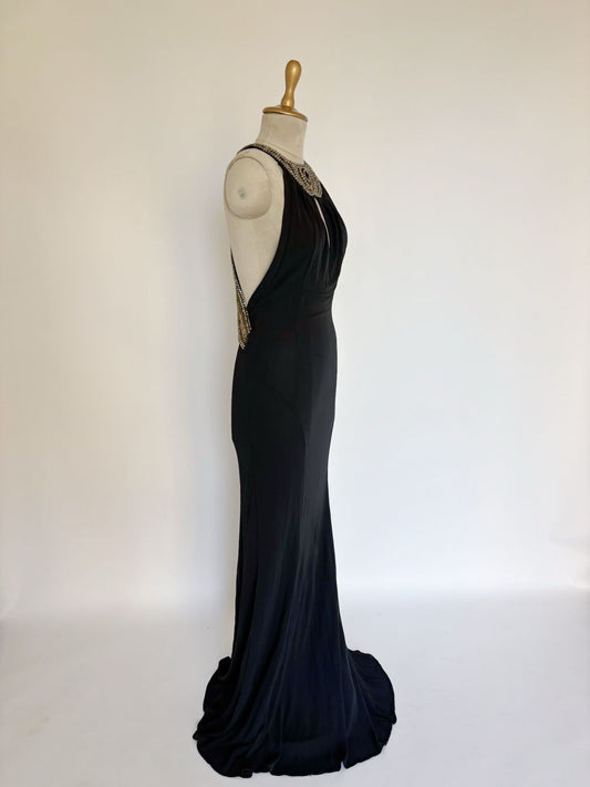 Vintage halter neck maxi gown