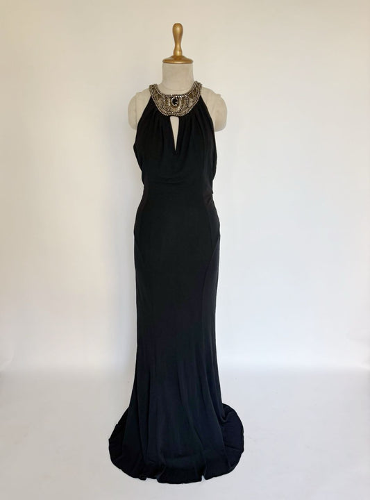 Vintage halter neck maxi gown