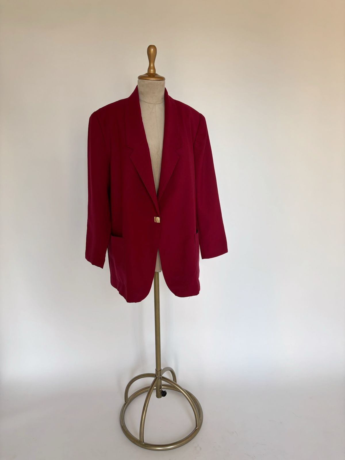 Maroon one button blazer