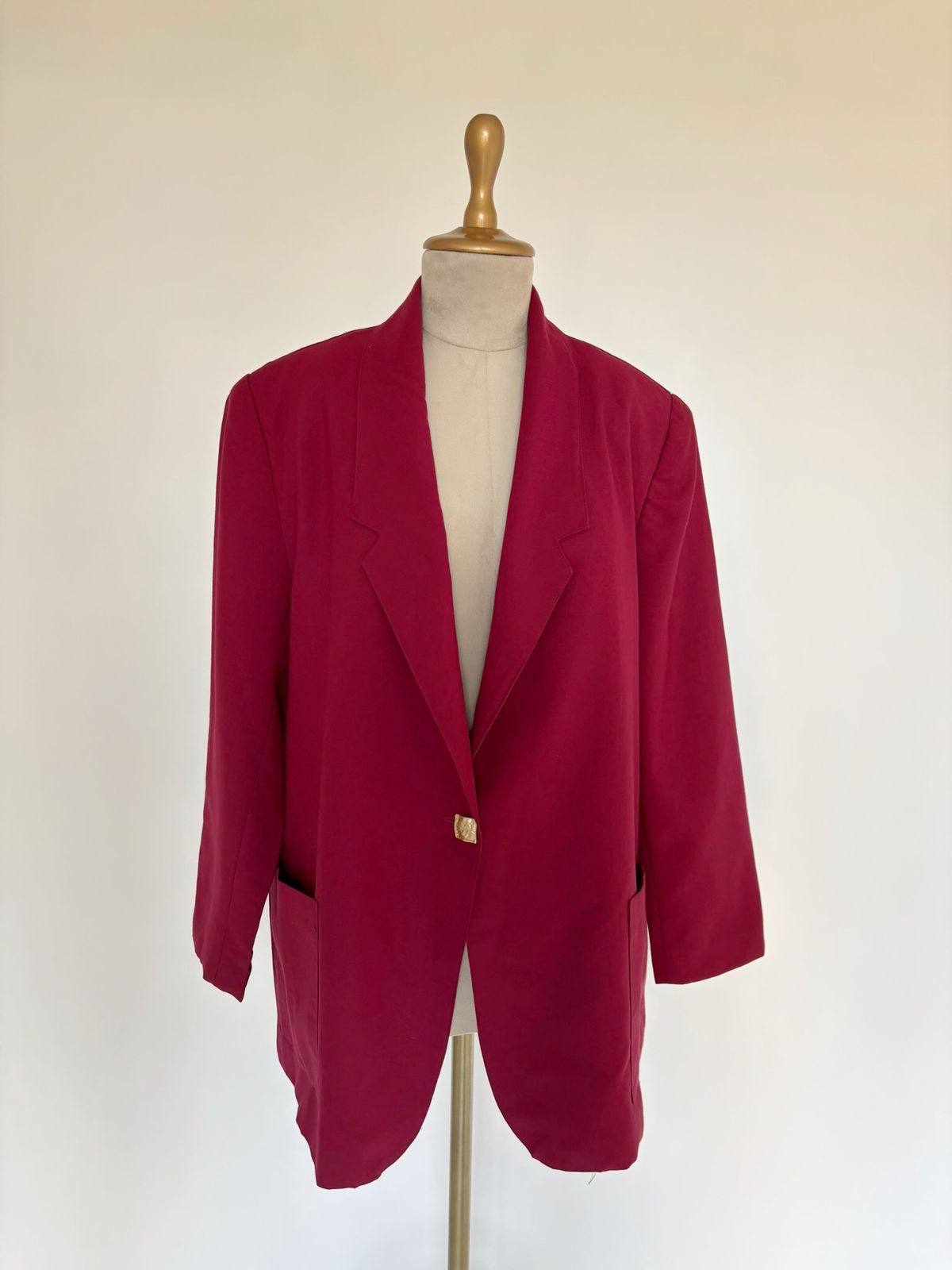 Maroon one button blazer