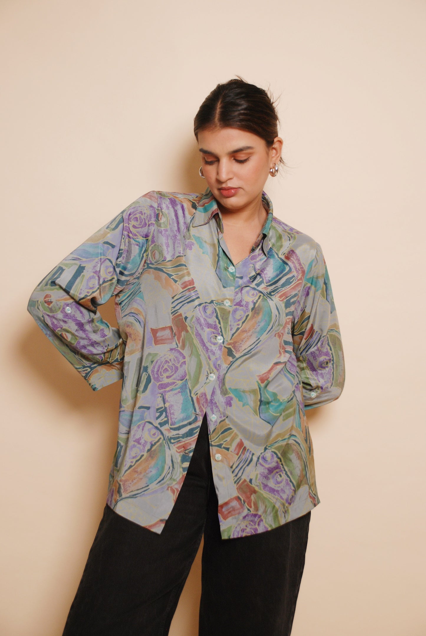 Multicolor printed full sleeve shirt