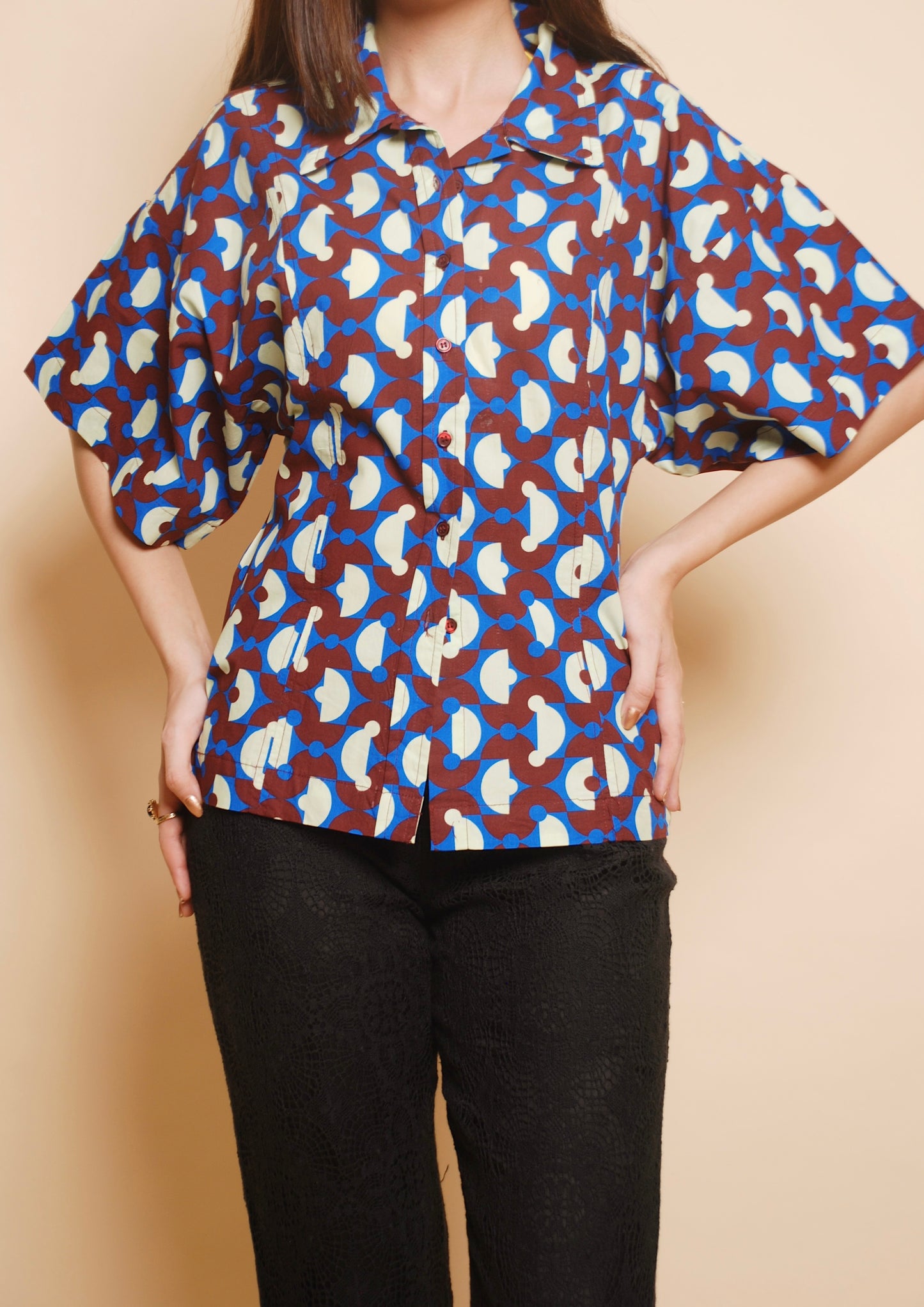 Multicolour printed structured shirt