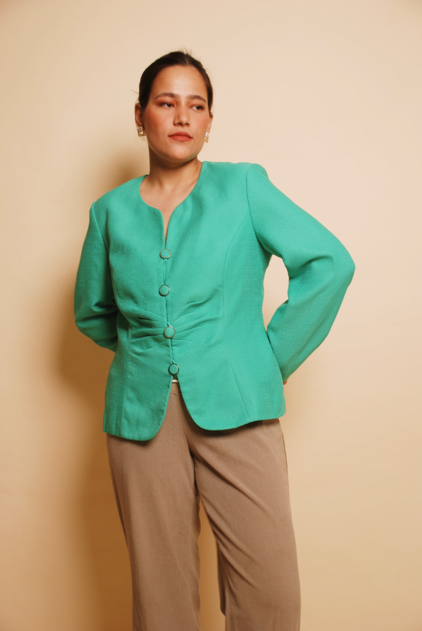 Vintage bright green blazer