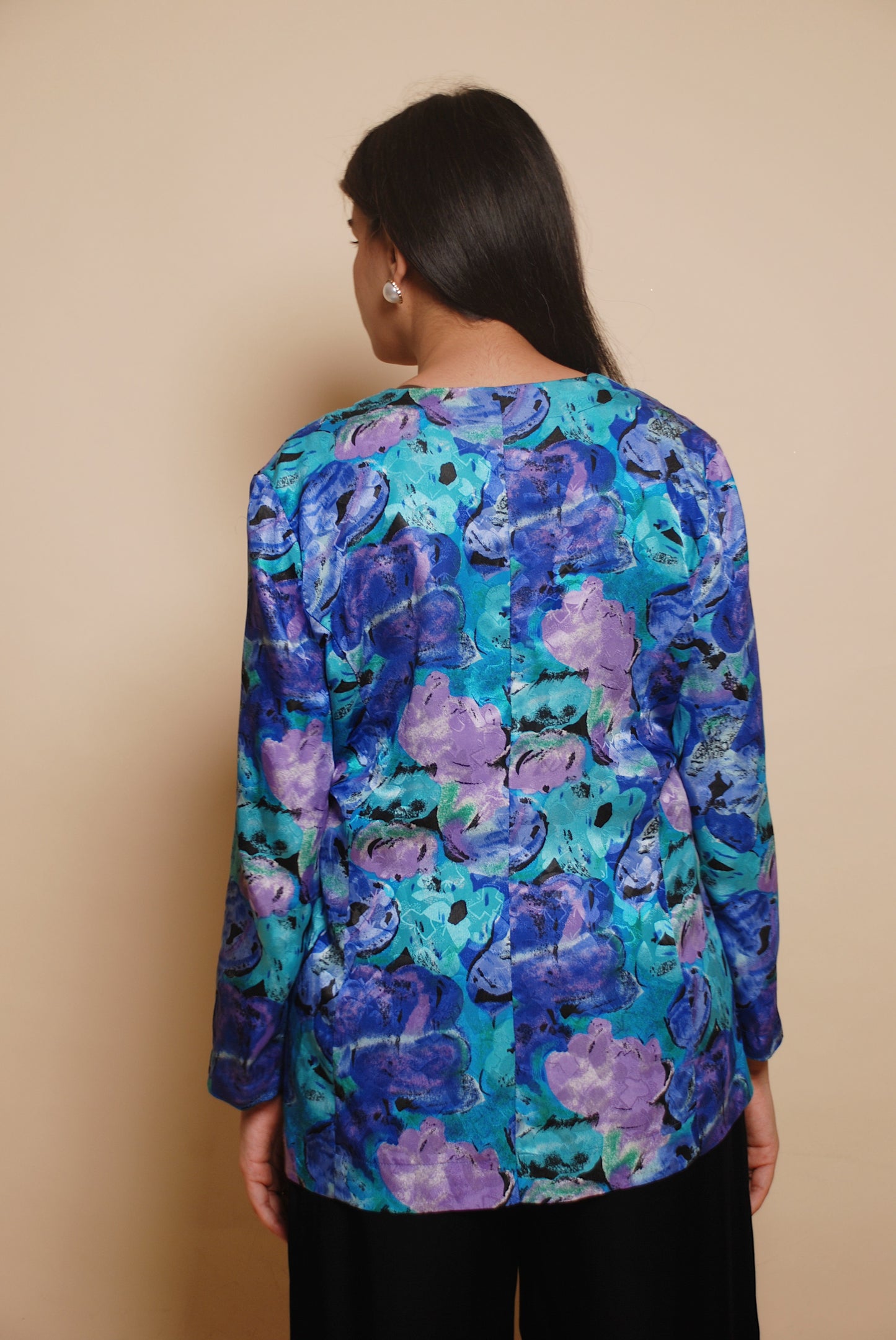 Multicolor printed long blouse