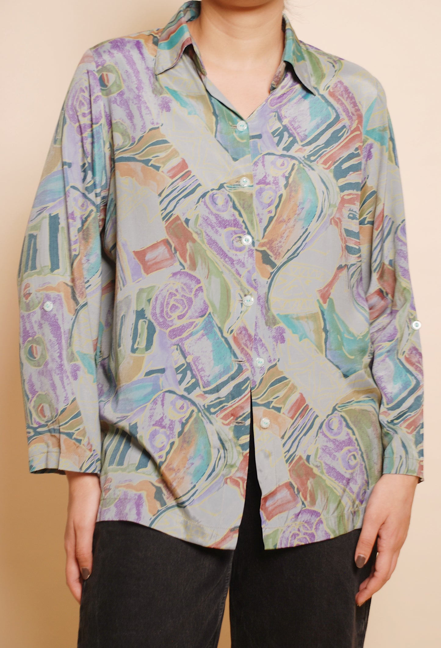 Multicolor printed full sleeve shirt