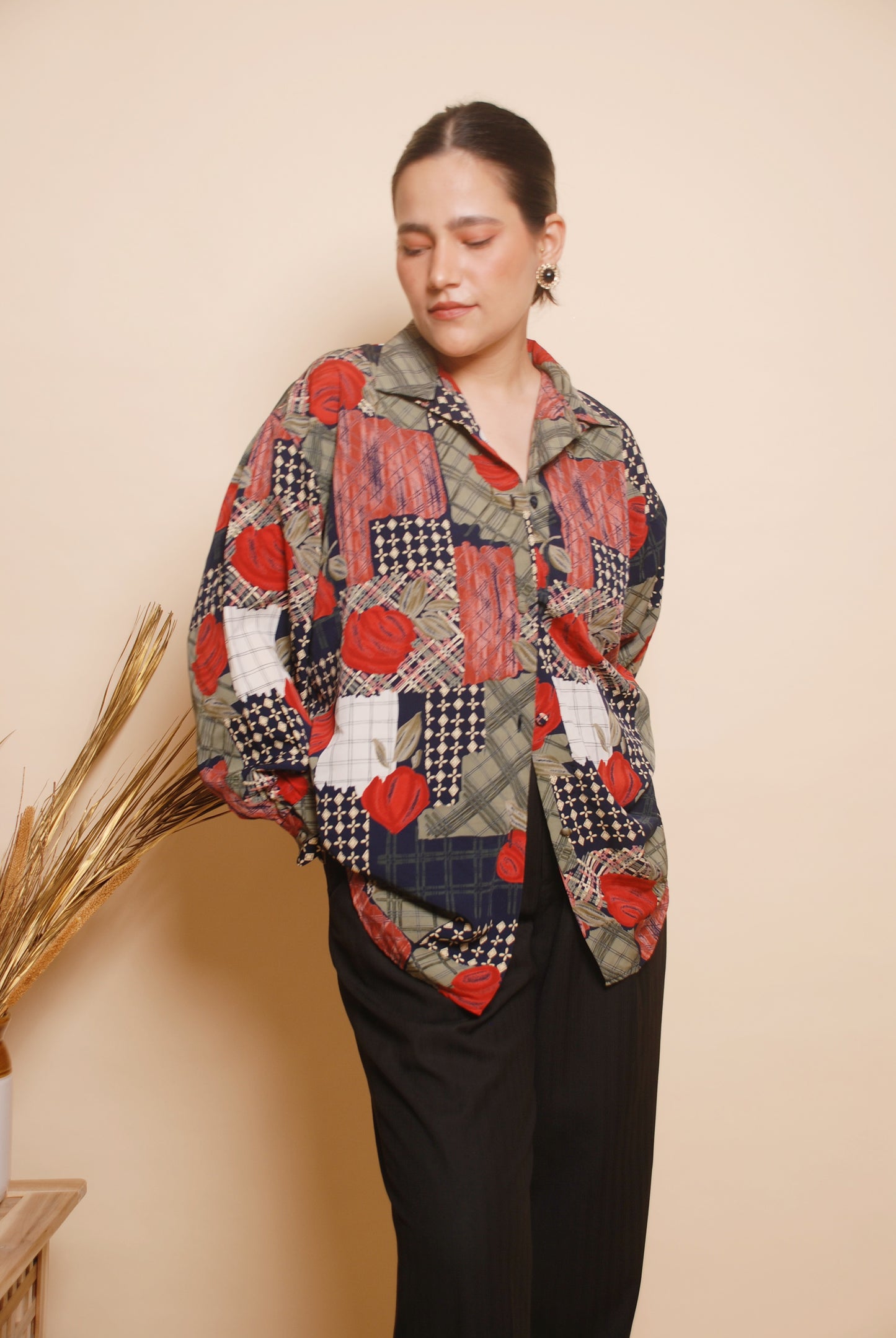 Multicolour vintage printed shirt