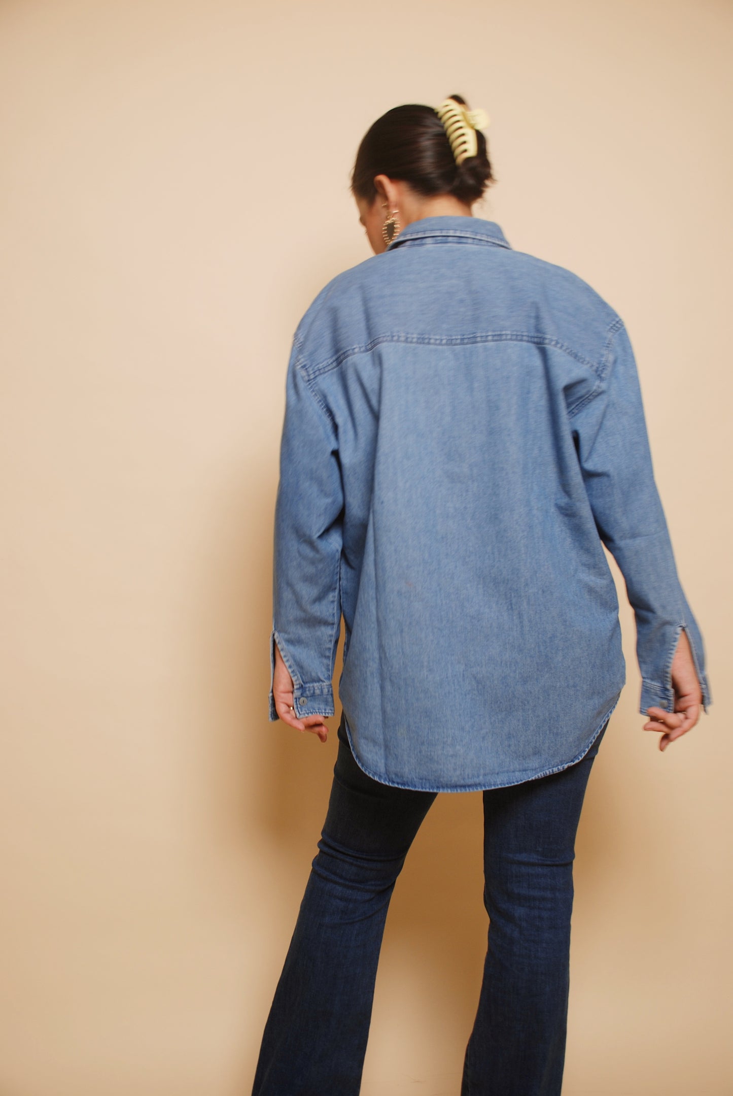 Light blue full sleeve denim shirt