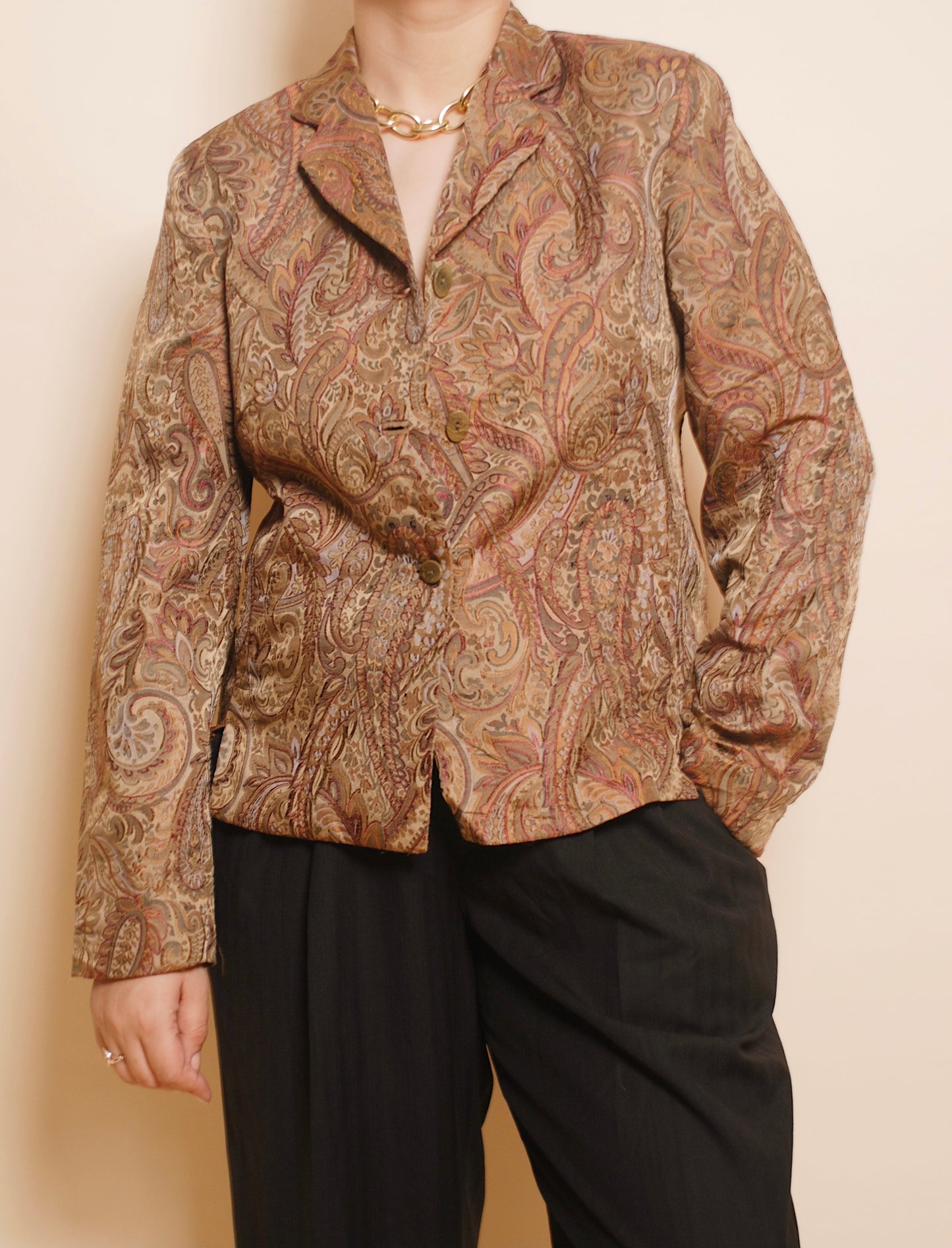 Vintage brown three button blazer