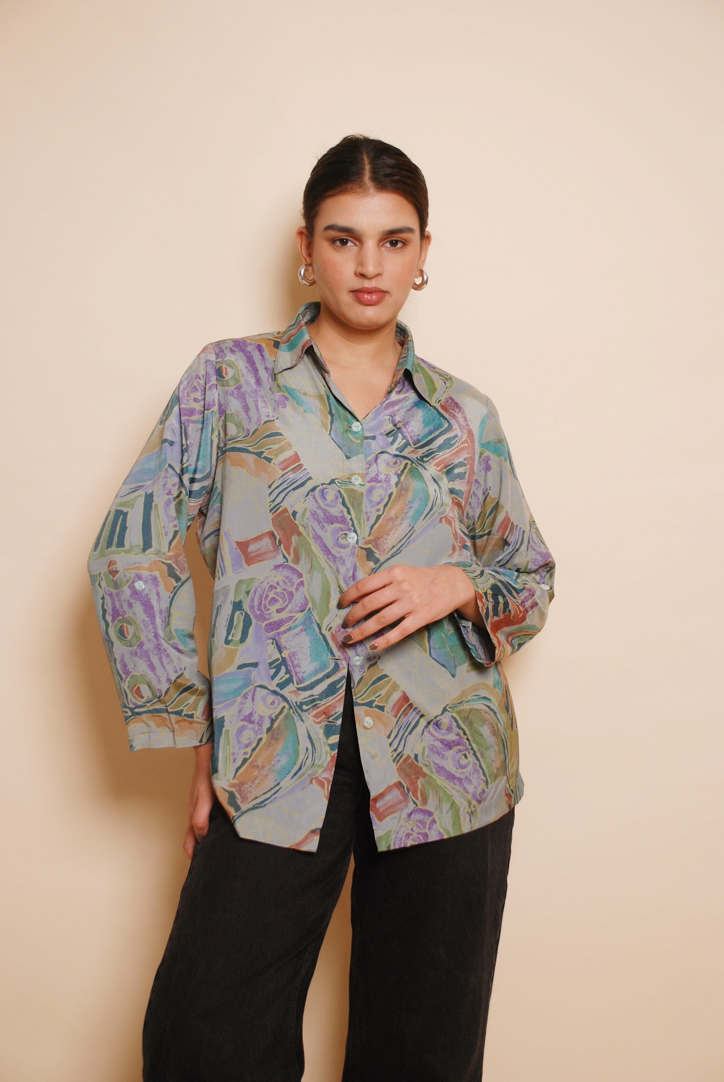 Multicolor printed full sleeve shirt