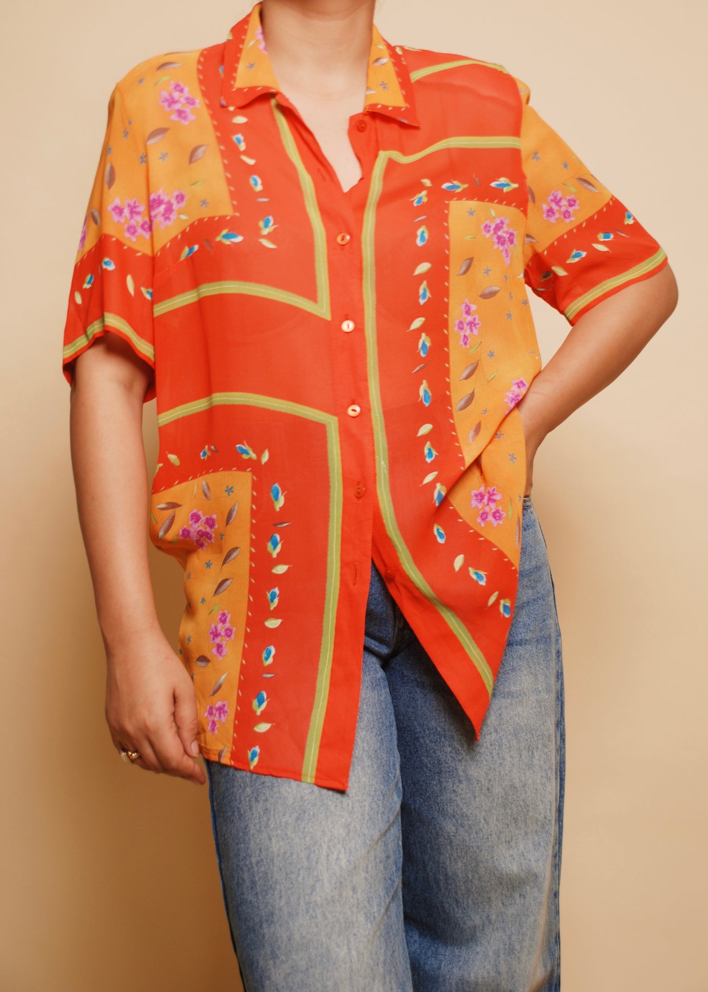 Multicolour floral resort shirt