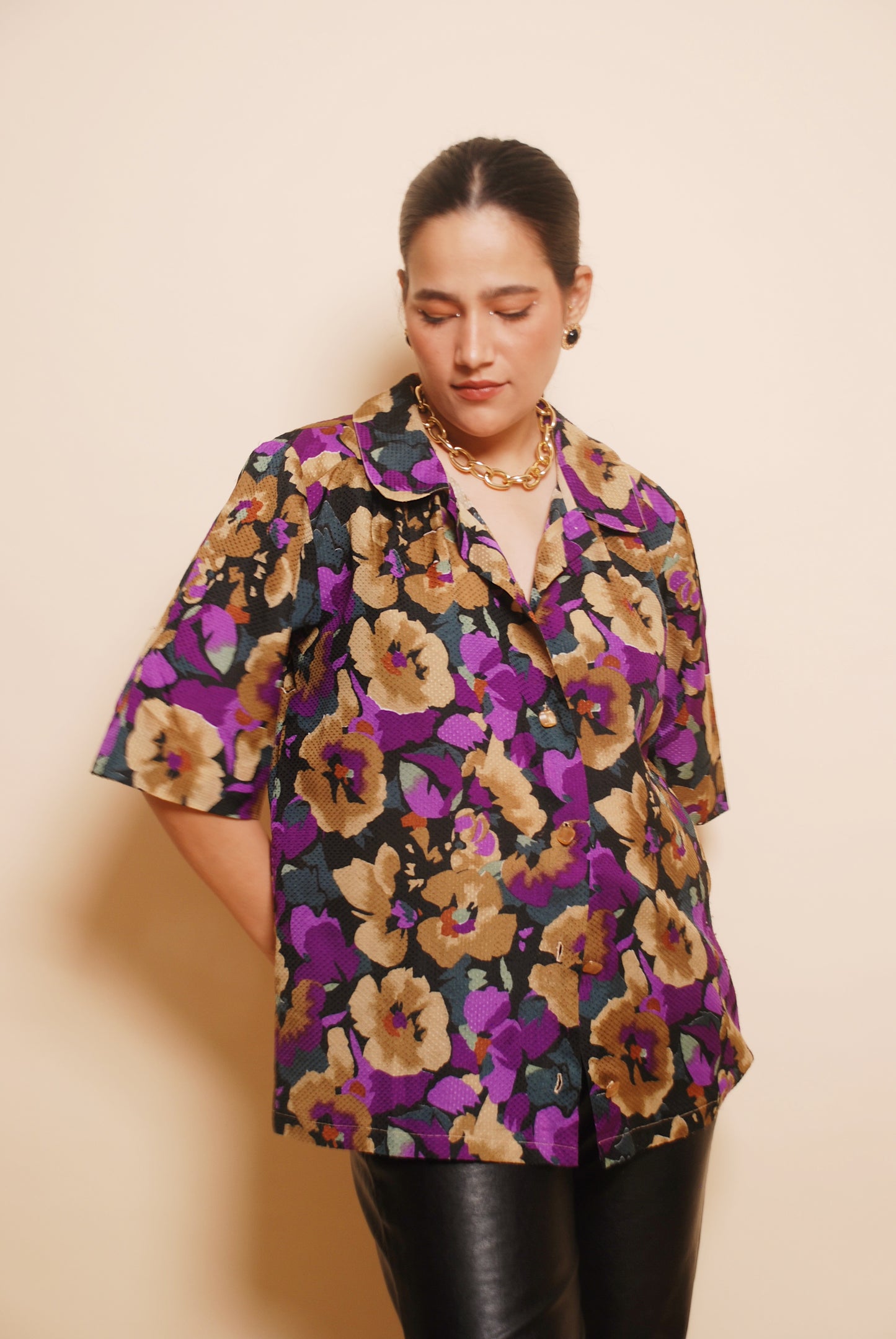 Multicolour floral textured shirt