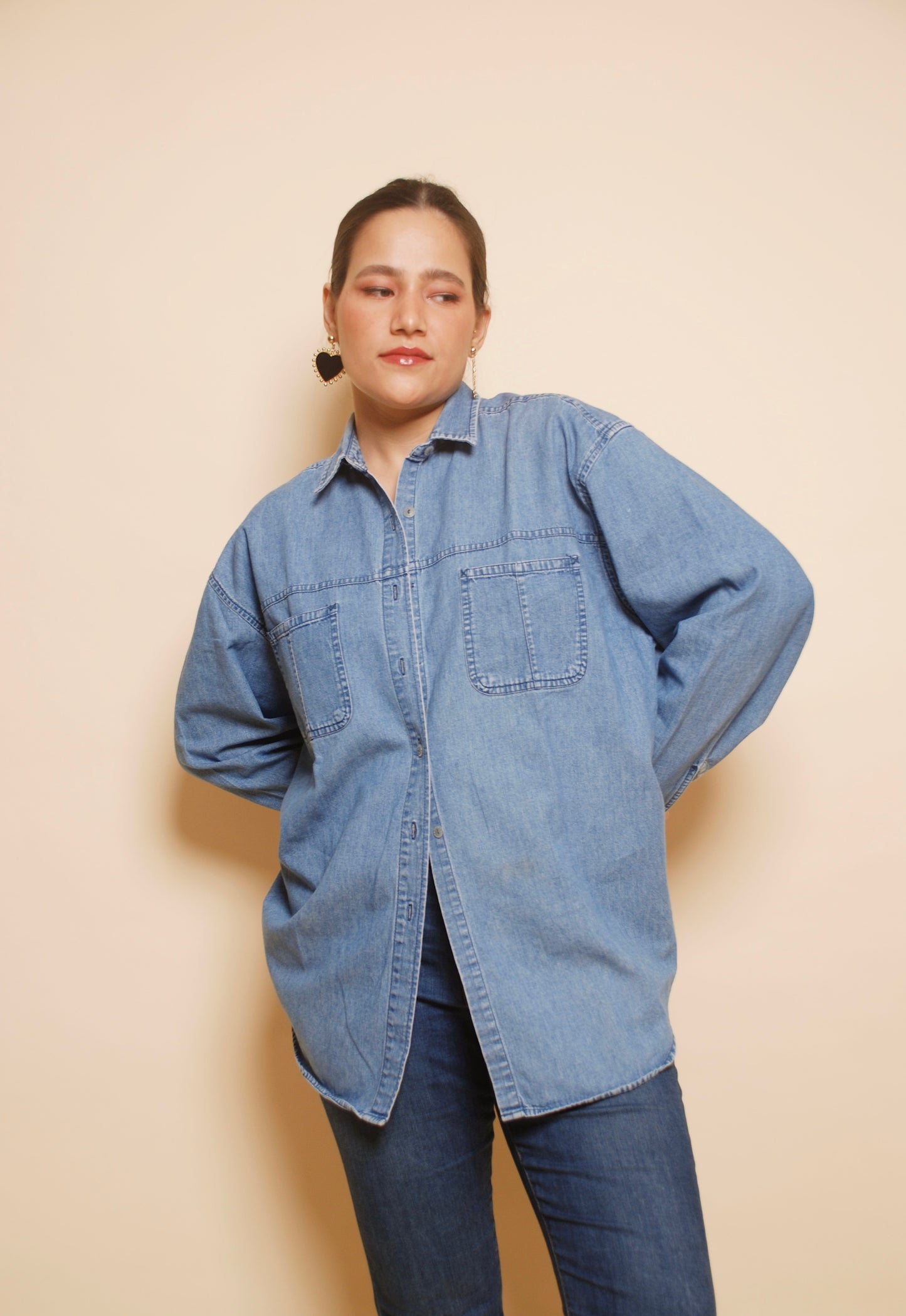 Light blue full sleeve denim shirt