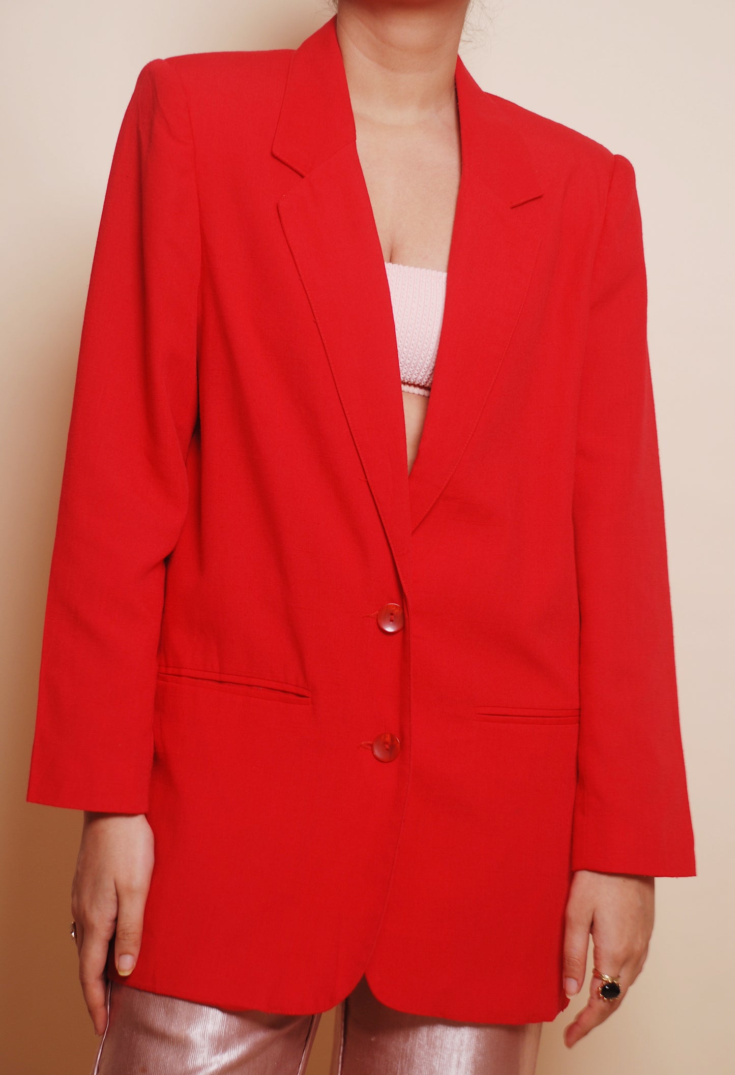 Vintage red long blazer