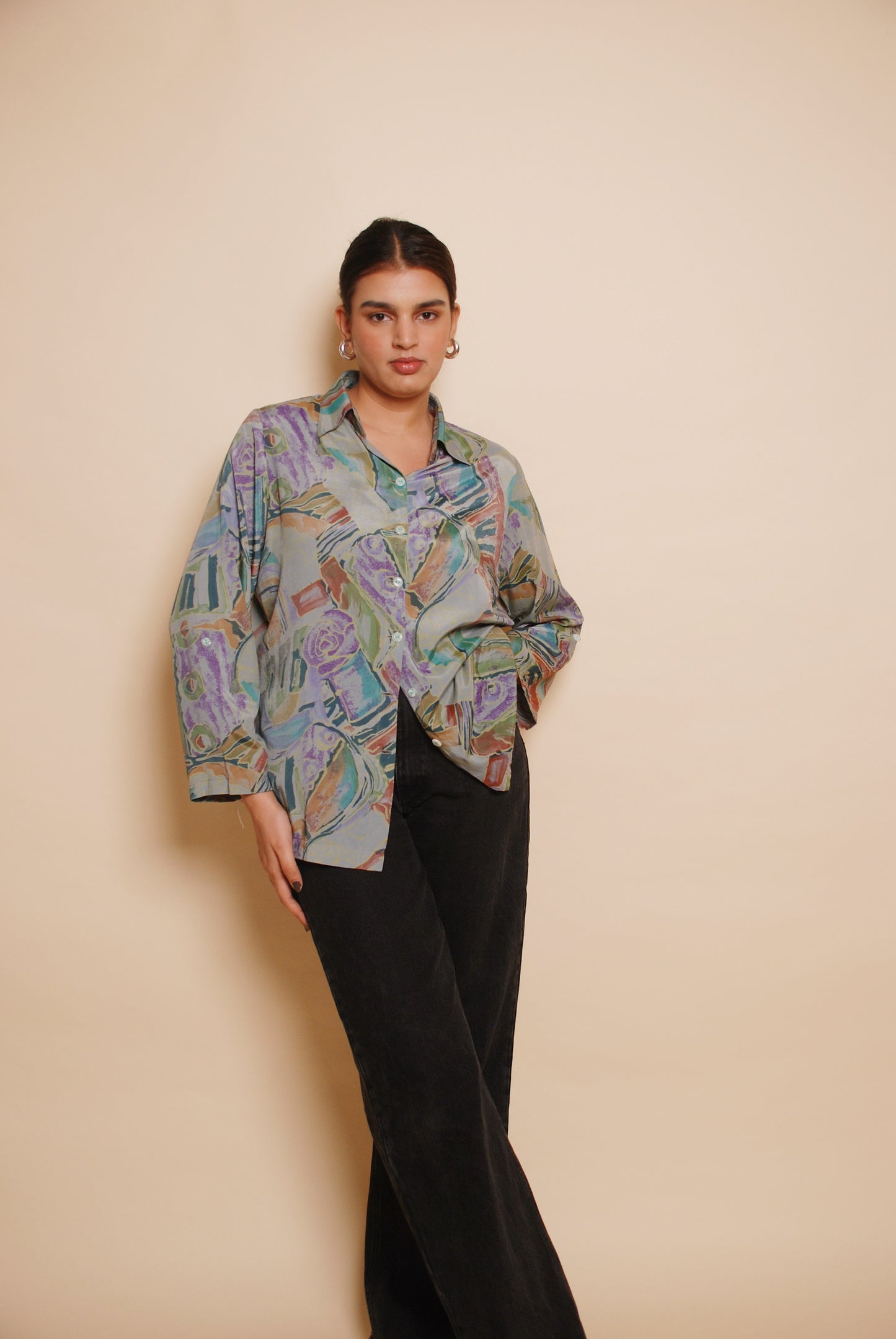 Multicolor printed full sleeve shirt