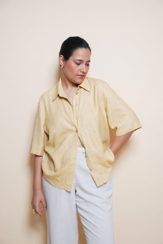 Beige short sleeve shirt