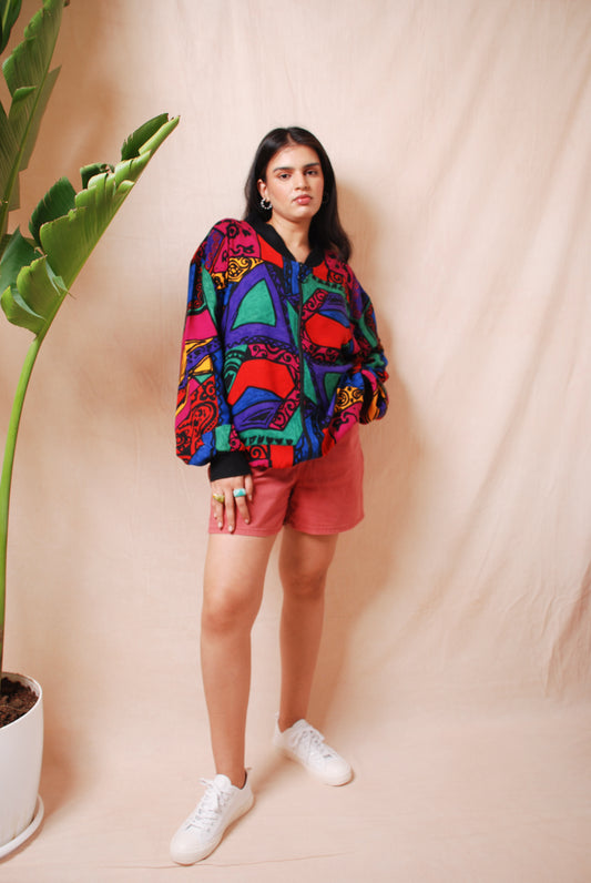 Vintage 90's multicolor bomber jacket