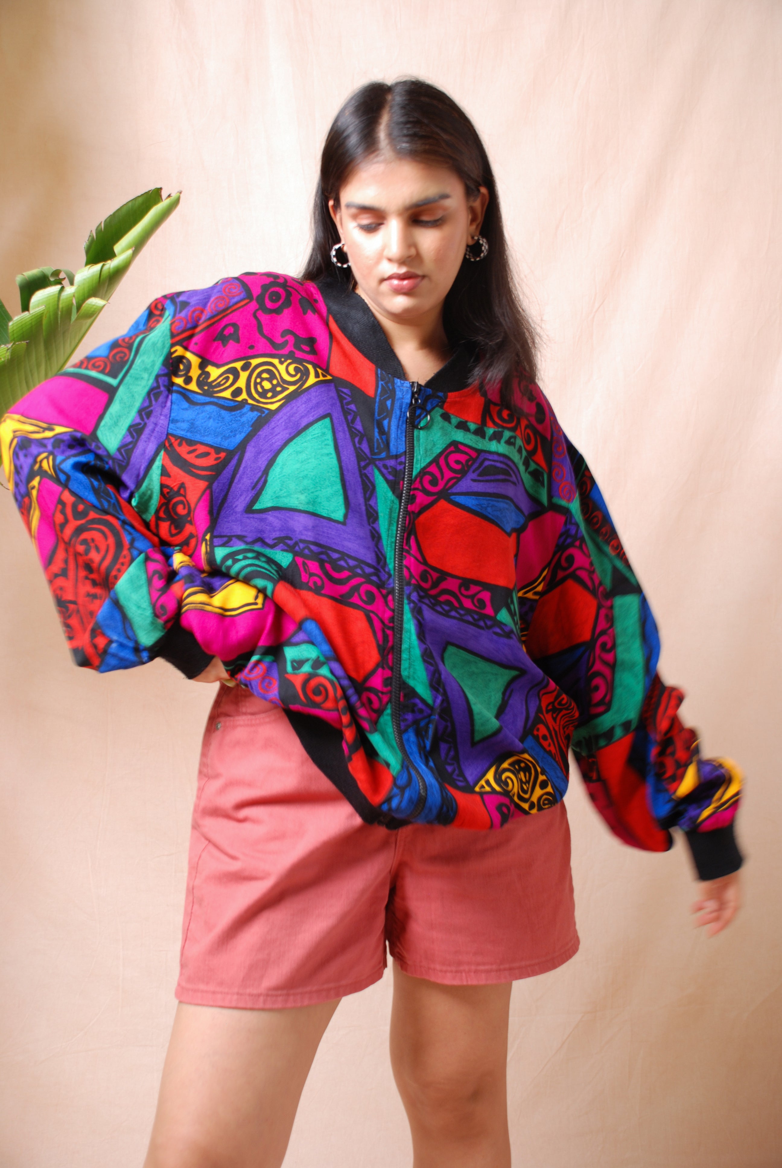 Colorful on sale jacket 90s