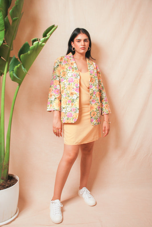 Vintage multicolor floral blazer