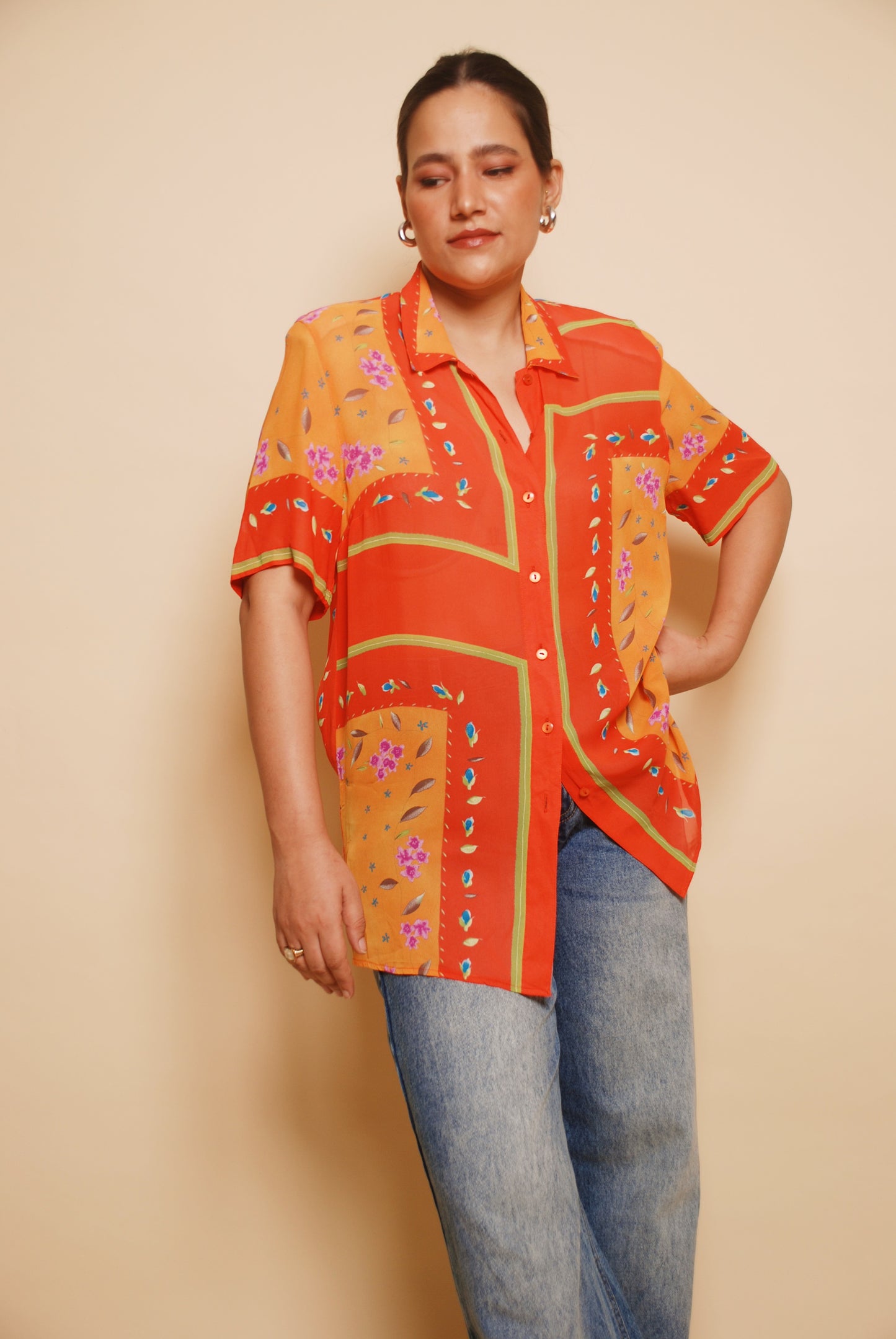 Multicolour floral resort shirt