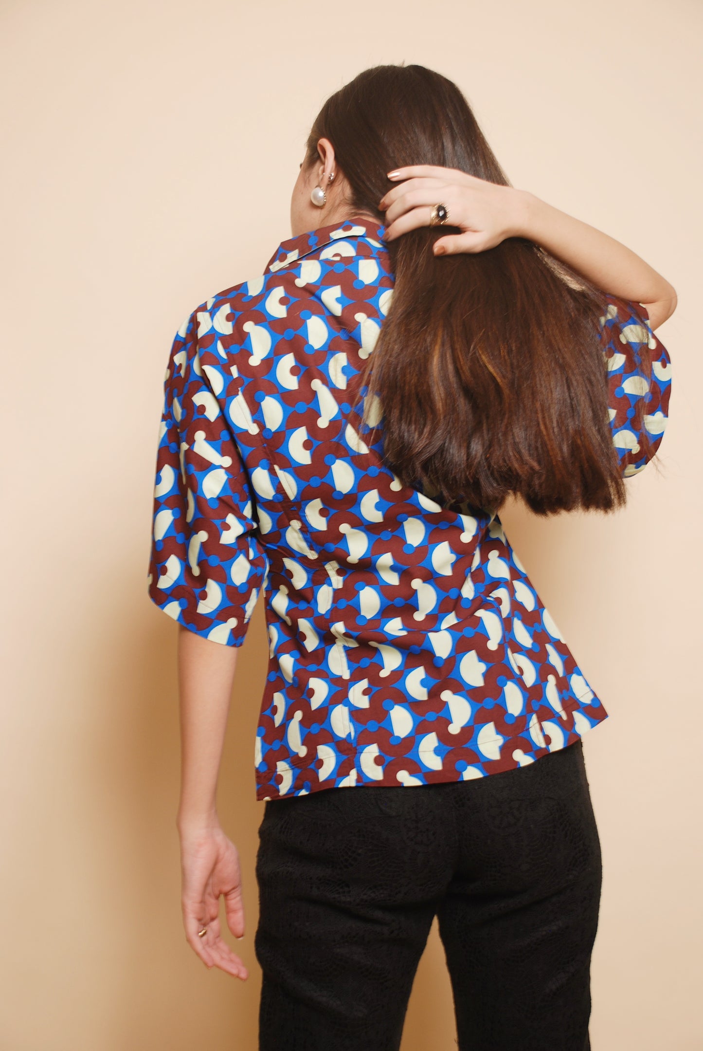 Multicolour printed structured shirt